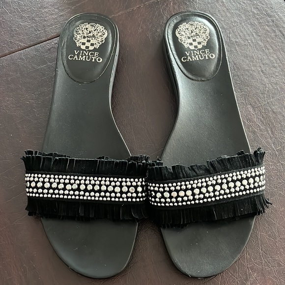 Vince Camuto Fringe and Stud Slides - Size 10 - Picture 2 of 3